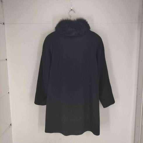 cashmere fur ブルーフォックスファー カシミヤ100% ロングコート レディース 11 AR