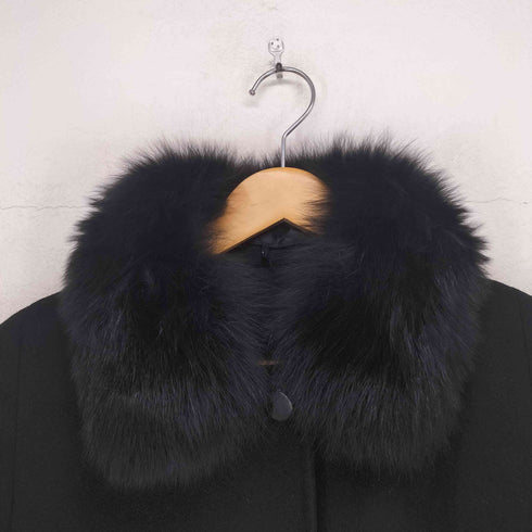 cashmere fur ブルーフォックスファー カシミヤ100% ロングコート レディース 11 AR