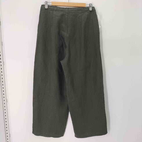 パドカレ pas de calais リネン100 ダメージ加工 イージー ワイドパンツ レディース JPN:36