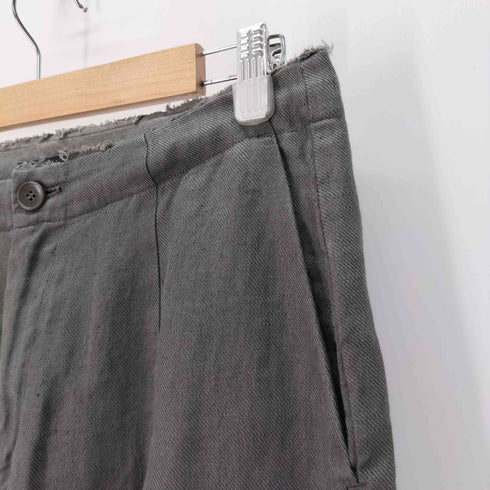 パドカレ pas de calais リネン100 ダメージ加工 イージー ワイドパンツ レディース JPN:36