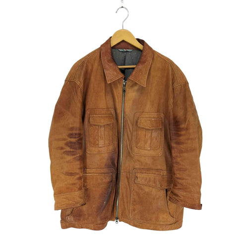 インターメッツォ INTERMEZZO lamb leather ラムレザージャケット ビッグサイズ メンズ 4L