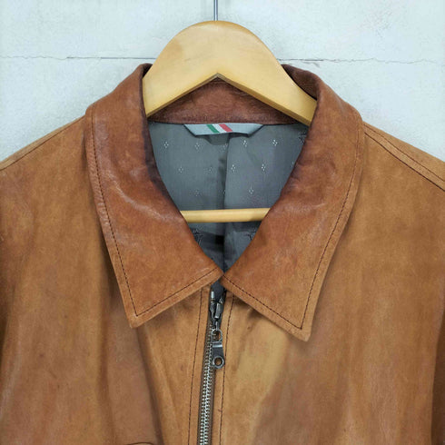 インターメッツォ INTERMEZZO lamb leather ラムレザージャケット ビッグサイズ メンズ 4L