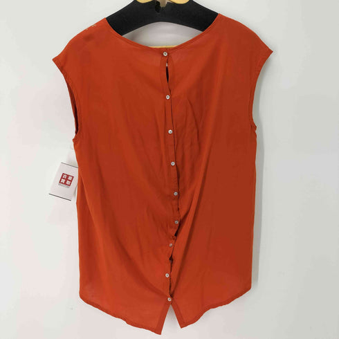パドカレ pas de calais リネン100 ノースリーブ フロントボタン シャツ レディース JPN:38