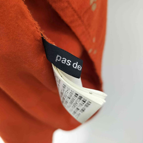 パドカレ pas de calais リネン100 ノースリーブ フロントボタン シャツ レディース JPN:38