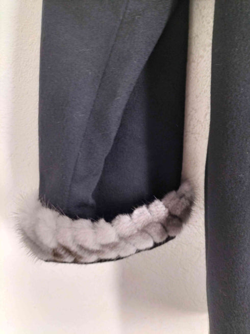 S&I cashmere fur ミンクファー カシミヤ100% ロングコート PIACENZA レディース JPN:9号
