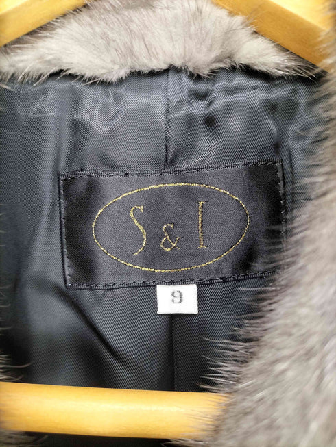 S&I cashmere fur ミンクファー カシミヤ100% ロングコート PIACENZA レディース JPN:9号