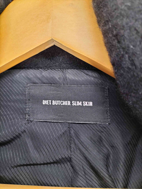 ダイエットブッチャースリムスキン DIET BUTCHER SLIM SKIN 異素材ドッキングダブルジップフーデットジャケット メンズ