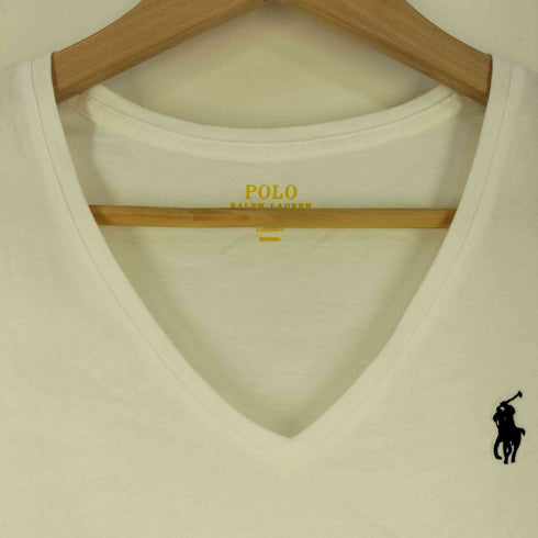 ポロラルフローレン POLO RALPH LAUREN ポニー刺繍 Vネックシャツ レディース import:M