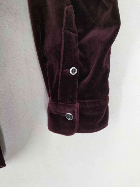 ポロバイラルフローレン Polo by RALPH LAUREN 90S ARMOND ベロアL/S シャツ メンズ M