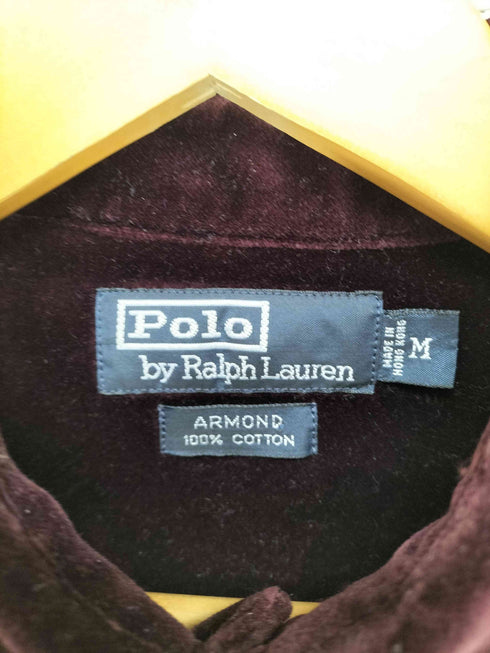 ポロバイラルフローレン Polo by RALPH LAUREN 90S ARMOND ベロアL/S シャツ メンズ M
