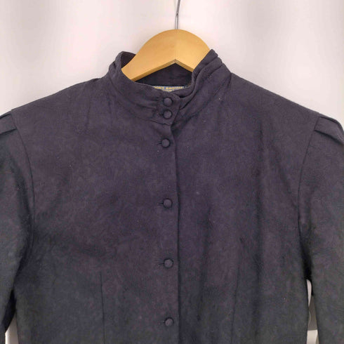 ブルックスブラザーズ BROOKS BROTHERS ジャガード パワーショルダー クロップド スタンドカラージャケット レディース 11R