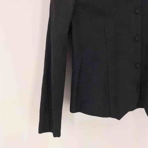 ブルックスブラザーズ BROOKS BROTHERS ジャガード パワーショルダー クロップド スタンドカラージャケット レディース 11R