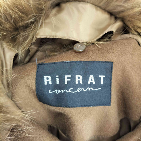 RiFRAT cashmere fur カシミヤ100% ファー付きロングコート レディース 9AR