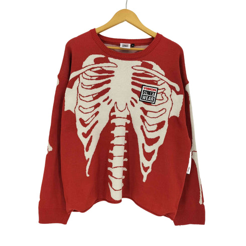ヴィジョンストリートウェア VISION STREET WEAR スケルトン ボーン クルーネックニット メンズ import:M