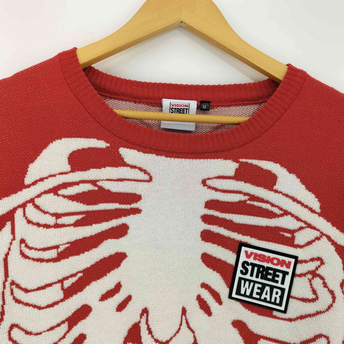 ヴィジョンストリートウェア VISION STREET WEAR スケルトン ボーン クルーネックニット メンズ import:M