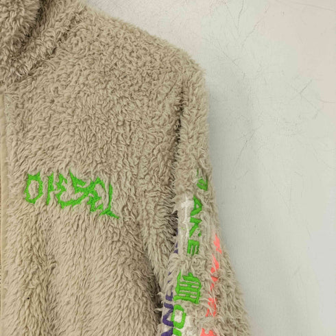 ディーゼル DIESEL 袖ロゴフリースジャケット カオス刺繍デザイン メンズ import:XS