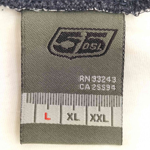 フィフティーファイブディーエスエル 55DSL 90-00s Y2K フロントプリント ラグランロングスリーブカットソー メンズ import:L