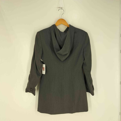 NORMA KAMALI ウール混 マルチポケット フーデット ジップアップ ミドルワンピース レディース JPN:9号