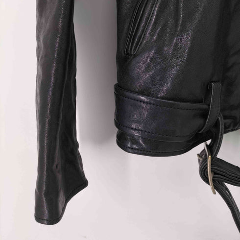 ビューティフルピープル beautiful people shrink leather riders jacket シュリンクレザーライダースジャケット ダブル レディース 150
