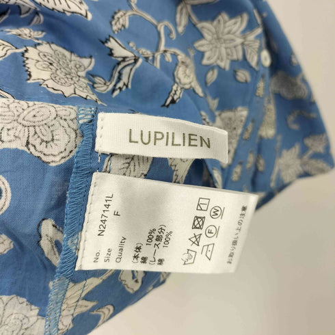 LUPILIEN インド綿 花柄 ブロックプリント ピンタック ブラウス レディース FREE