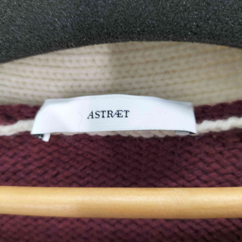 アストラット ASTRAET ウール混 オーバーサイズ マルチカラー ニットカーディガン レディース
