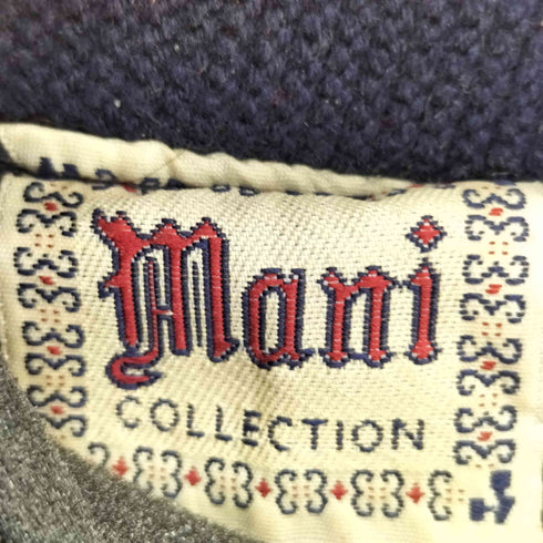 Mani フェイクスエード切替 カーディガン メンズ