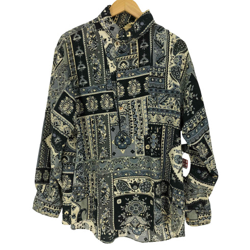 ケンゾーパリス KENZO PARIS 総柄ペイズリー柄オープンカラーシャツ メンズ FREE