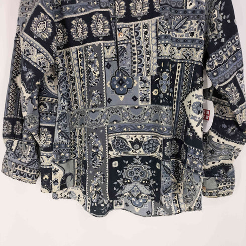 ケンゾーパリス KENZO PARIS 総柄ペイズリー柄オープンカラーシャツ メンズ FREE
