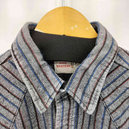 SADDLE KING WESTERN 80s ストライプ ロングスリーブシャツ サドルキングウエスタン メンズ L