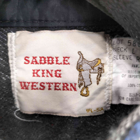 SADDLE KING WESTERN 80s ストライプ ロングスリーブシャツ サドルキングウエスタン メンズ L