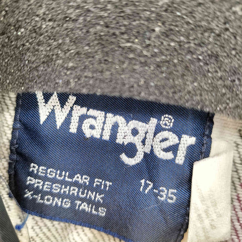 ラングラー Wrangler 80s コットンストライプ ロングスリーブシャツ メンズ 17-35