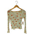 マルニ MARNI イタリア製 花柄 ドット リボン シアーTシャツ レディース JPN:40