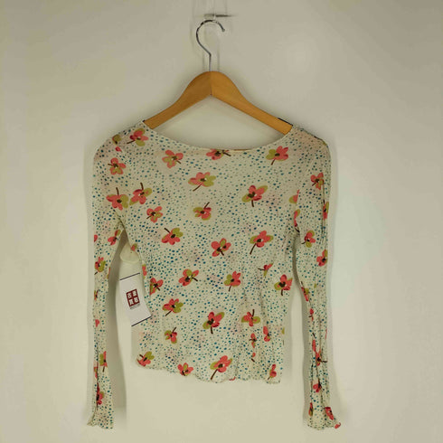 マルニ MARNI イタリア製 花柄 ドット リボン シアーTシャツ レディース JPN:40