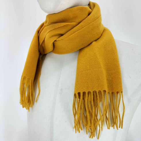 cashmere カシミヤ100% フリンジマフラー レディース