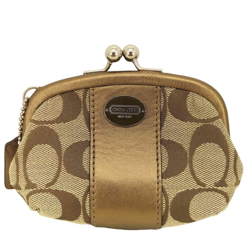 コーチ COACH シグネチャーロゴ がま口 コインケース レディース