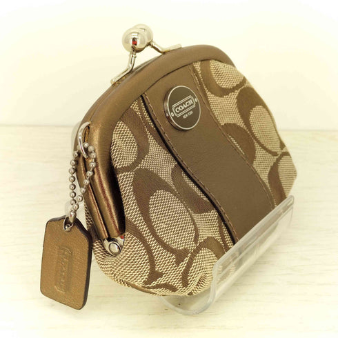コーチ COACH シグネチャーロゴ がま口 コインケース レディース