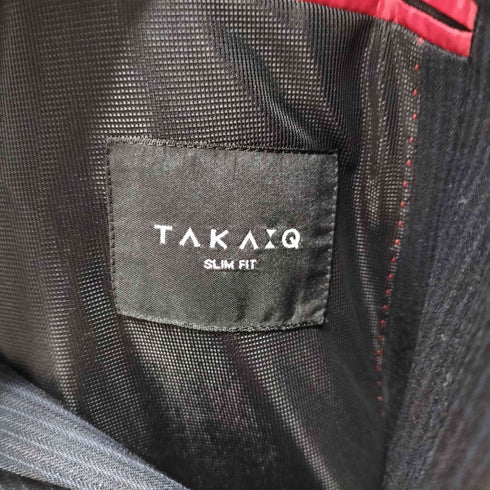 タカキュー TAKA Q SRIM FIT 2B ストライプ テーラードジャケット & ストライプ テーパード スラックス セットアップ メンズ A5/A5