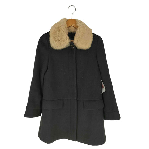 ミッシュマッシュ MISCH MASCH ラビットファー ウール混 ステンカラーコート レディース import:M