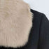 ミッシュマッシュ MISCH MASCH ラビットファー ウール混 ステンカラーコート レディース import:M