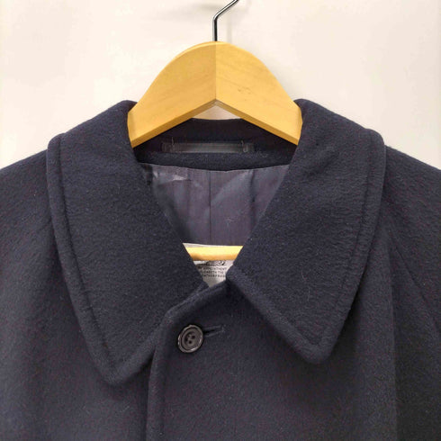アクアスキュータム AQUASCUTUM イングランド製 ウール100 比翼 ステンカラー コート メンズ UK:38