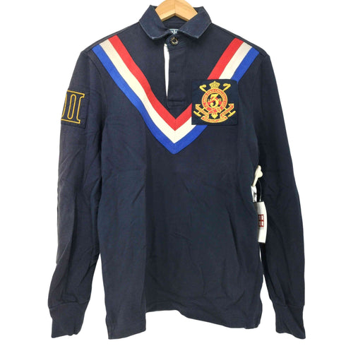 ポロバイラルフローレン Polo by RALPH LAUREN トリコロール エルボーパッチ ラガーシャツ メンズ import:XS