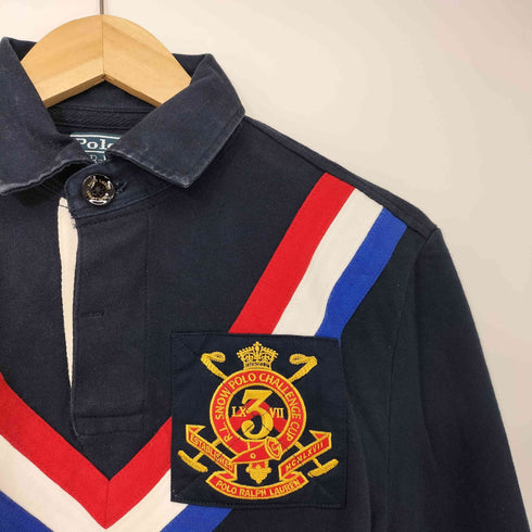 ポロバイラルフローレン Polo by RALPH LAUREN トリコロール エルボーパッチ ラガーシャツ メンズ import:XS