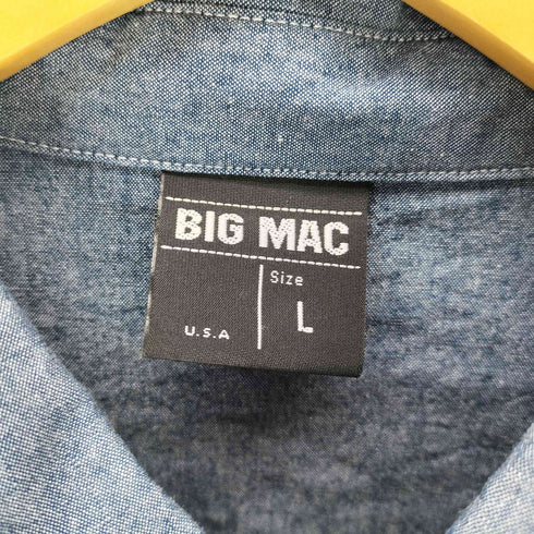 ビッグマック BIG MAC 22SS 復刻 L/S シャンブレー シャツ メンズ import:L