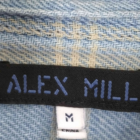 ALEX MILL チェック柄 厚地 長袖シャツ メンズ import:M