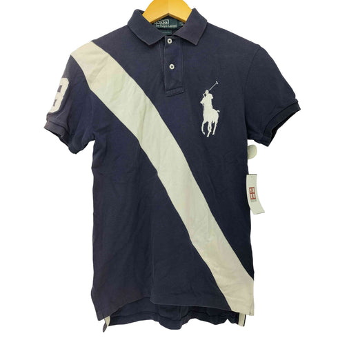 ポロバイラルフローレン Polo by RALPH LAUREN CUSTOM FIT ビッグポニー刺繍 鹿の子 ポロシャツ メンズ import:XS