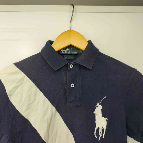 ポロバイラルフローレン Polo by RALPH LAUREN CUSTOM FIT ビッグポニー刺繍 鹿の子 ポロシャツ メンズ import:XS