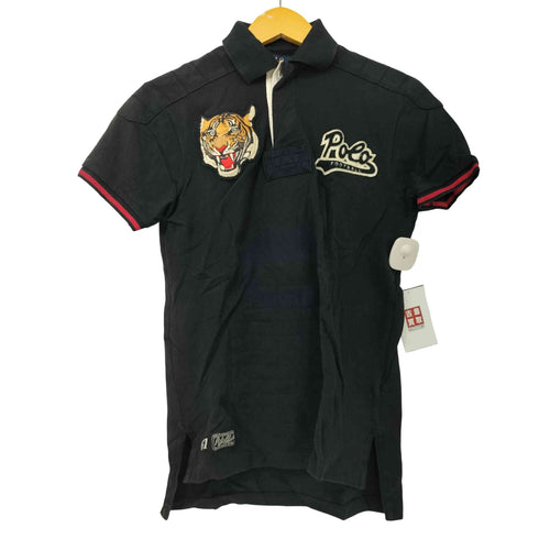 ポロラルフローレン POLO RALPH LAUREN CUSTOM FIT タイガー ワッペン 鹿の子 ポロシャツ メンズ import:XS