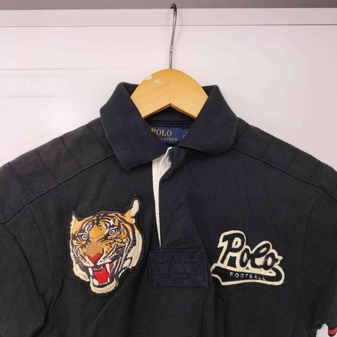 ポロラルフローレン POLO RALPH LAUREN CUSTOM FIT タイガー ワッペン 鹿の子 ポロシャツ メンズ import:XS
