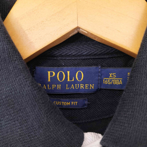 ポロラルフローレン POLO RALPH LAUREN CUSTOM FIT タイガー ワッペン 鹿の子 ポロシャツ メンズ import:XS