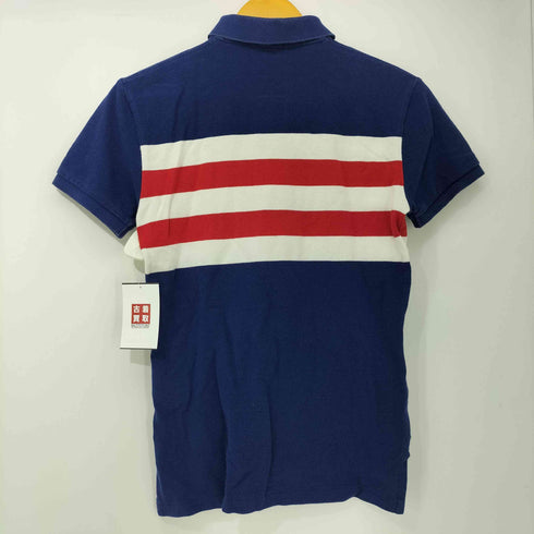 ポロラルフローレン POLO RALPH LAUREN CUSTOM FIT ポニー刺繍 マルチカラー ボーダー ポロシャツ メンズ import:XS